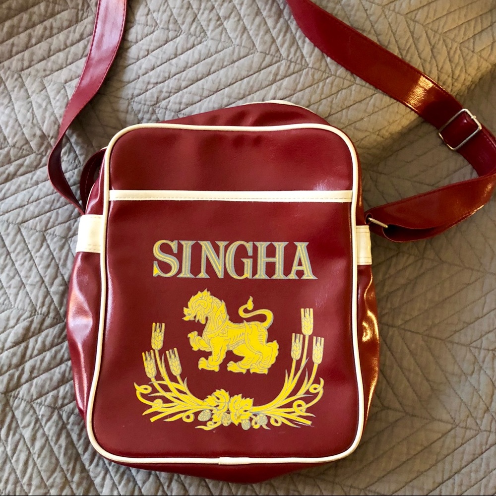 Vintage Singha Beer Cross Body Satchel